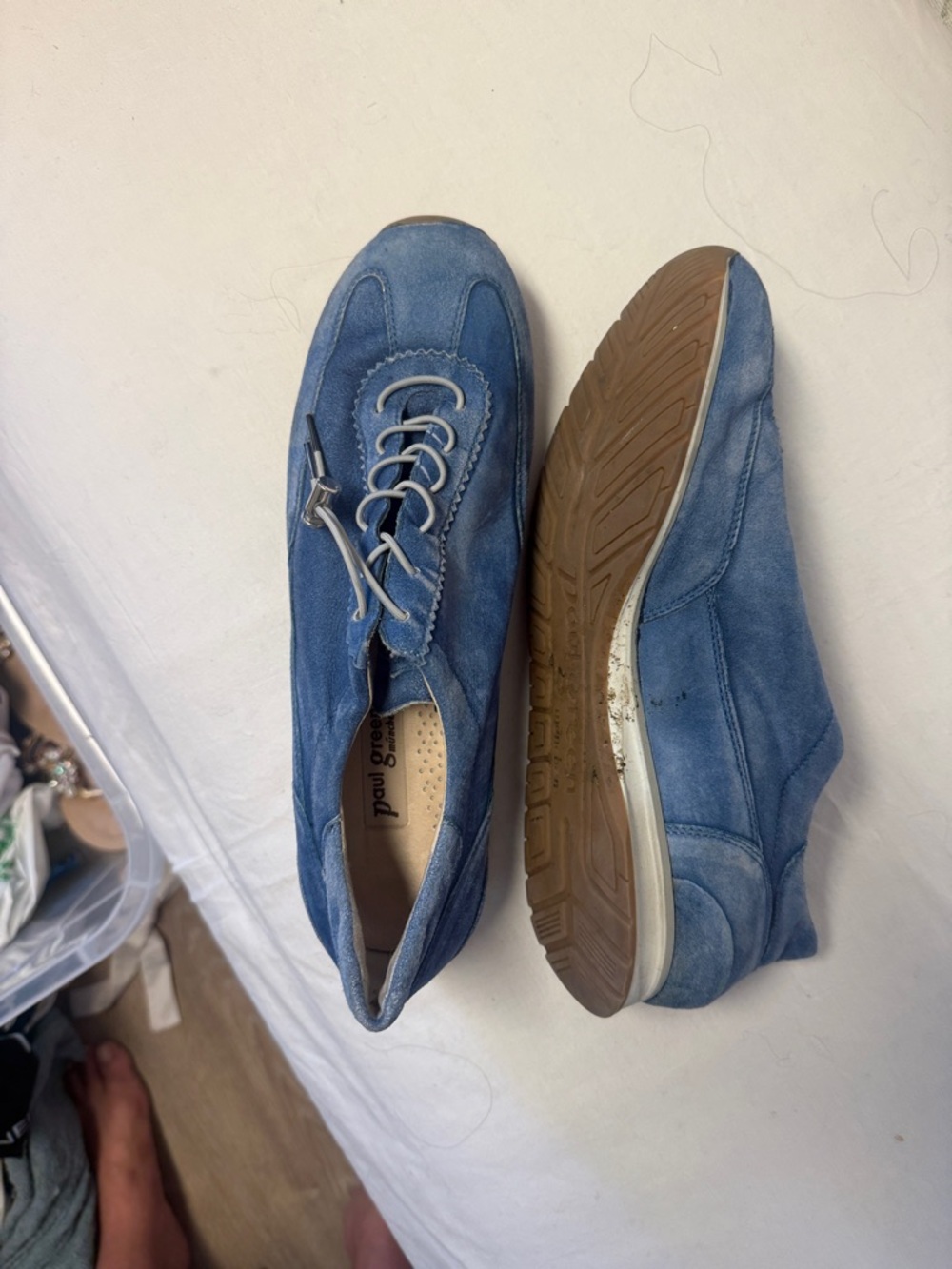 Blue Suede Casual Men's Sneakers